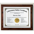 Certificate Frame / Overlay Plaque Kit - Walnut Finished (13"x10 1/2")